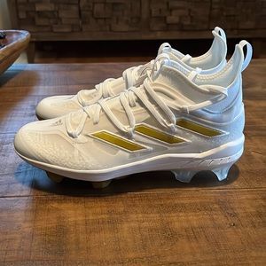 ADIZERO Afterburner 9 NWV TPU CLEATS molded new white gold
